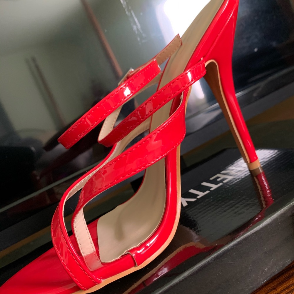 Red Ankle Strap Shoe